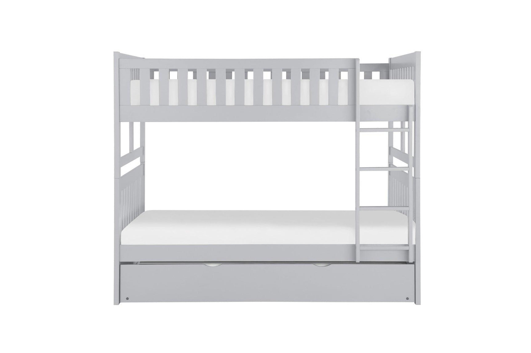 Orion bunk bed with metal frame in gray finish
