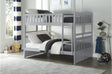Orion Gray twin over twin youth bedroom set front view