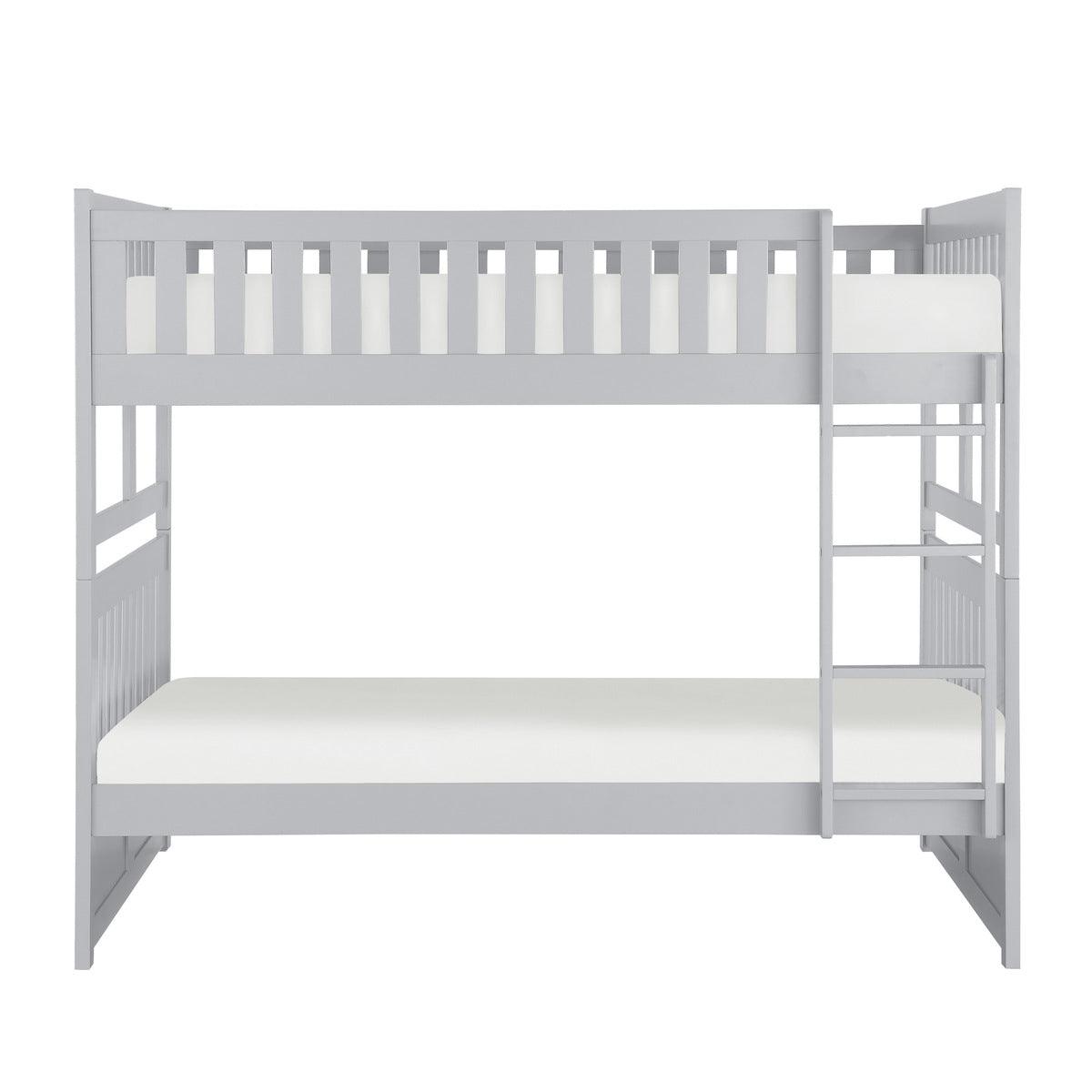 Orion Gray Full Over Full Bunk Bed front view