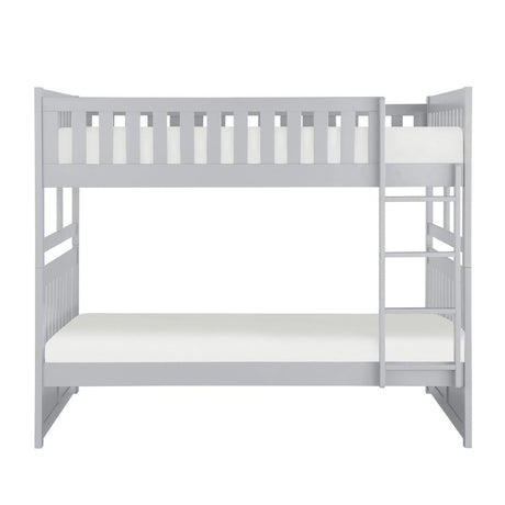 Orion Gray Full Over Full Bunk Bed front view