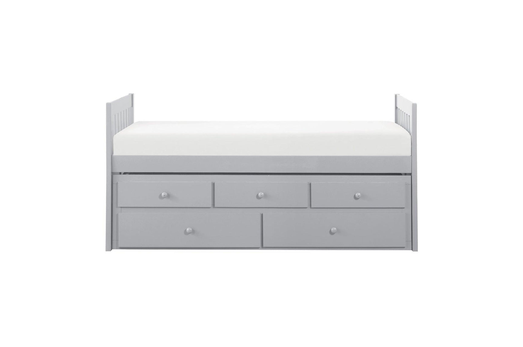 Orion Gray Storage Bed side angle