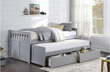 Orion twin-over-twin bed with under-bed toyboxes open