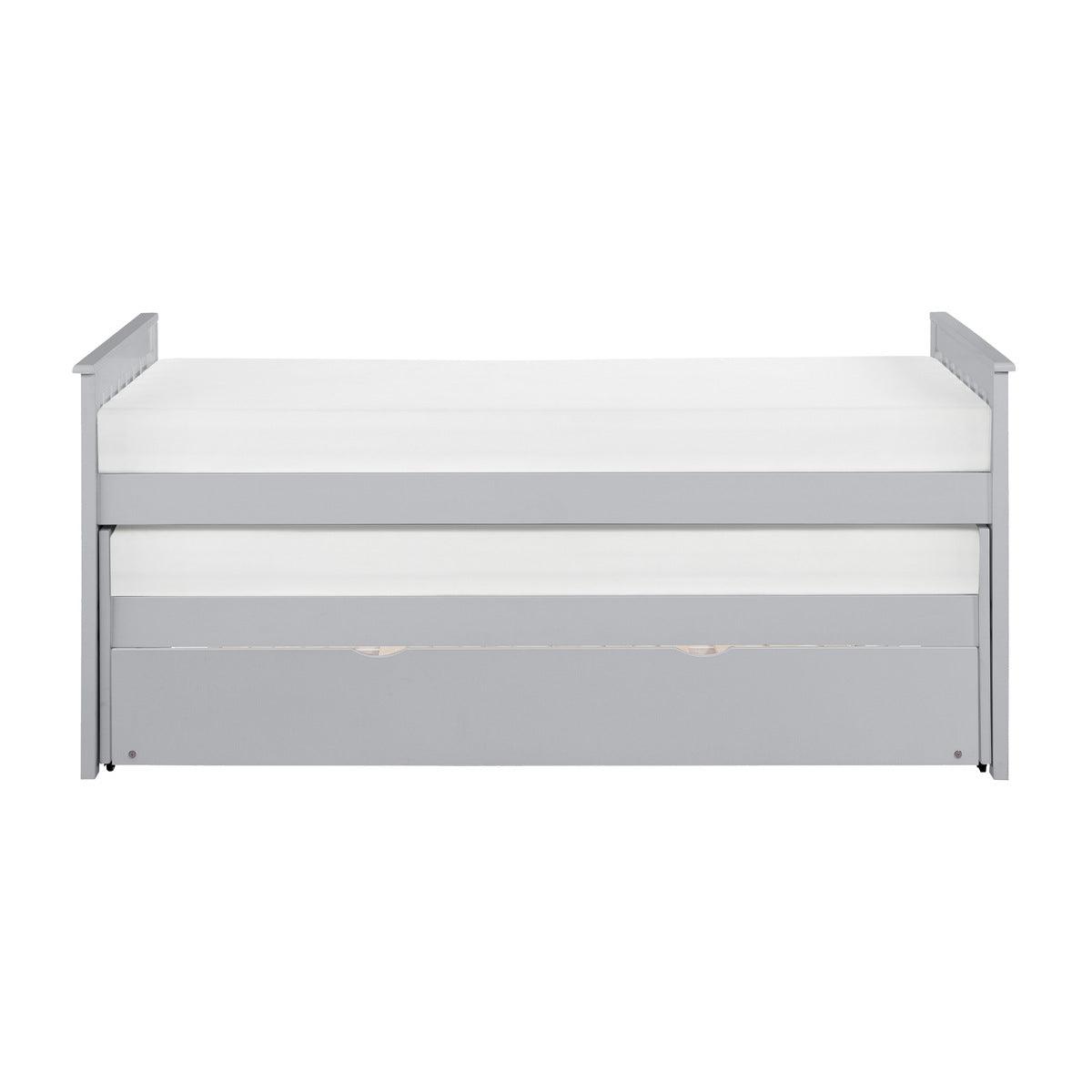 Orion Gray Twin Over Twin Bed with Twin Trundle front view