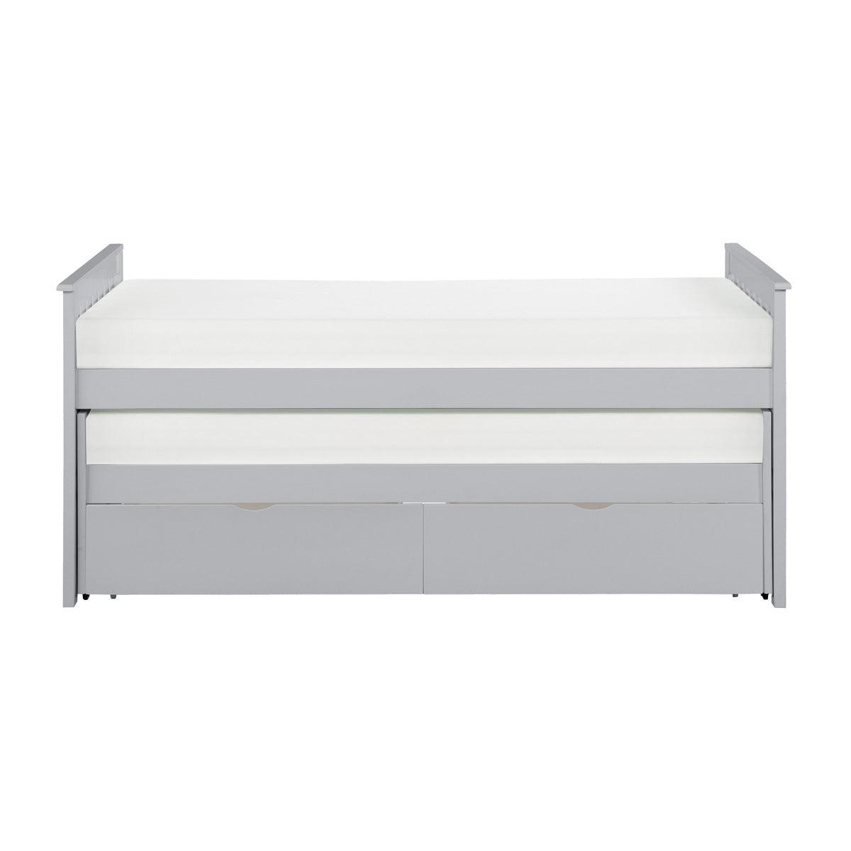 Orion Gray Modern Transitional Wood And Engineered Wood Twin/twin Bed With Storage Boxes - Ella Furniture