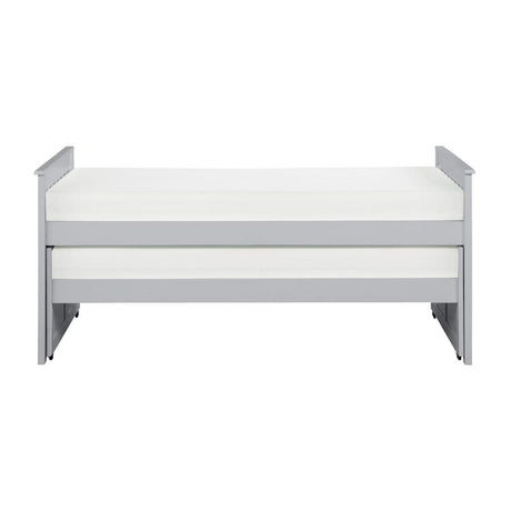Orion Gray Twin Over Twin Trundle Bed front view