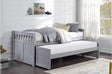Front view of Orion Gray twin-over-twin youth bed