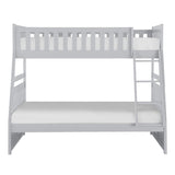 Orion Gray twin over full bunk bed front view