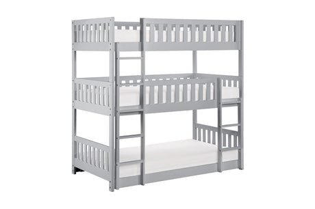 Close-up of ladder and guard rails on Orion Gray bunkbed