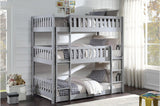 Orion Gray Youth Triple Twin Bunkbed Bedroom Set - Front angle