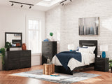 Hollivern Twin Panel Bed in room setting