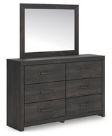 Hollivern Dark Gray Panel Storage Bedroom Set 2 angled view