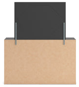 Back view of dresser and mirror attachment