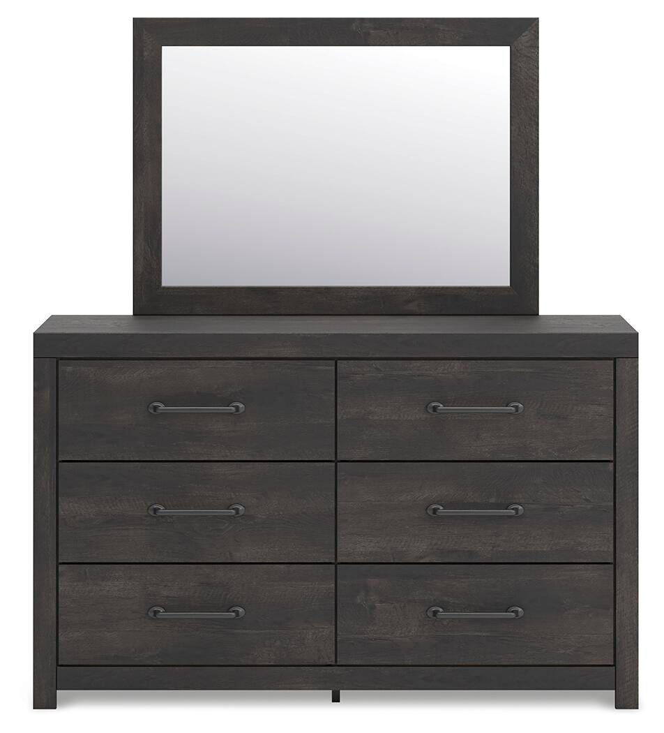 Hollivern Dark Gray Panel Bedroom Set view 14