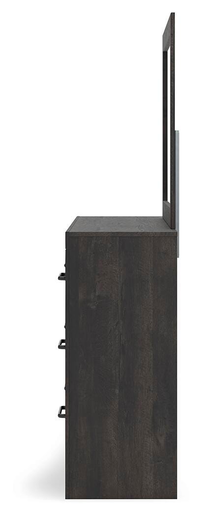Hollivern Dark Gray Panel Bedroom Set view 18