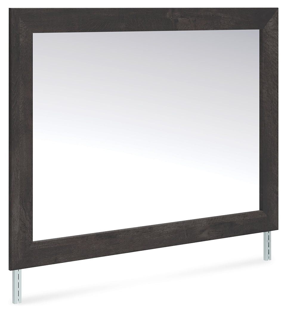 Hollivern Dark Gray Bedroom Mirror