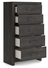 Hollivern chest of drawers open drawers showing interior