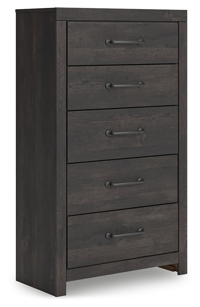 Hollivern chest of drawers side angle
