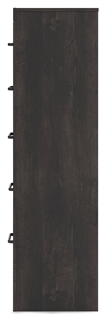 Side alternate angle of Hollivern chest of drawers
