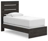 Hollivern Dark Gray Twin Panel Bed side view