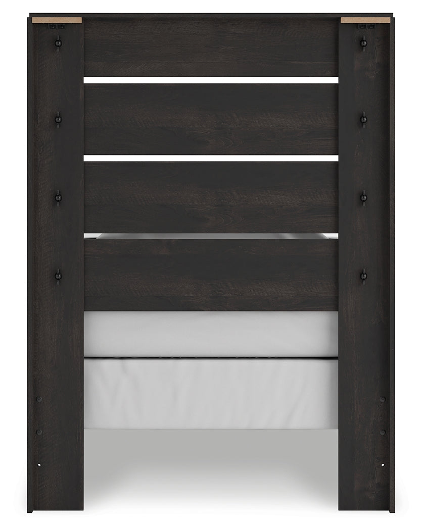 Hollivern Twin Panel Bed left side angle
