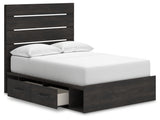 Open storage drawers of Hollivern Bed