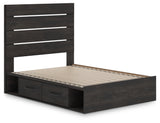 Back view of Hollivern full panel bed