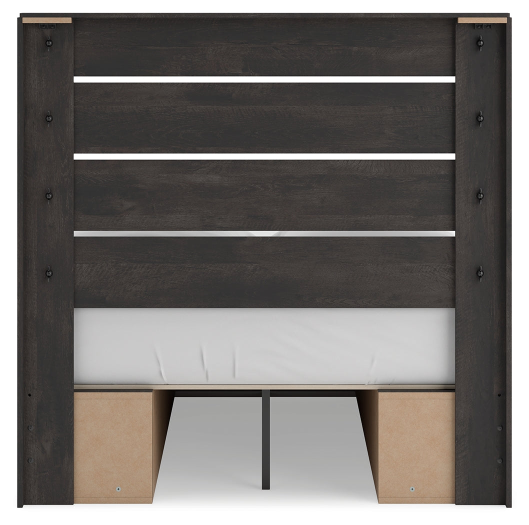 Open drawer showing storage capacity under bed