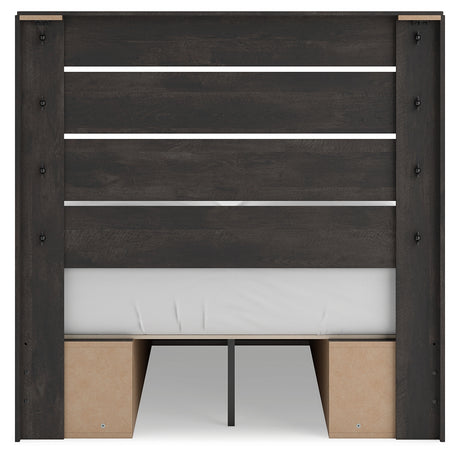 Open drawer showing storage capacity under bed