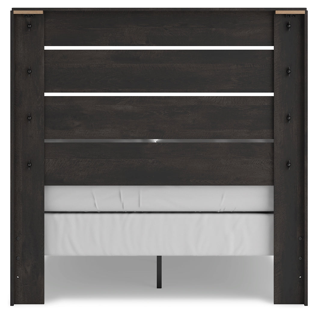 Back view of Hollivern Full Panel Bed