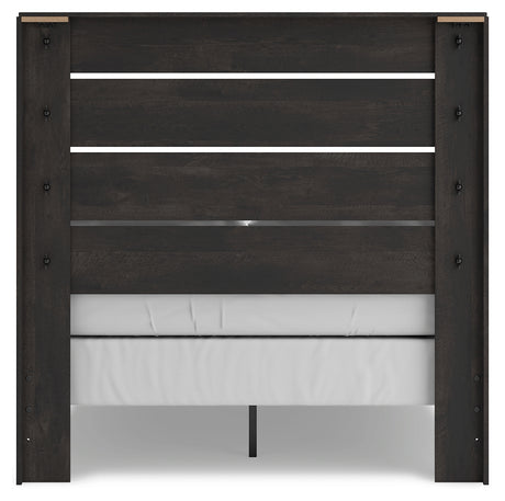 Back view of Hollivern Full Panel Bed
