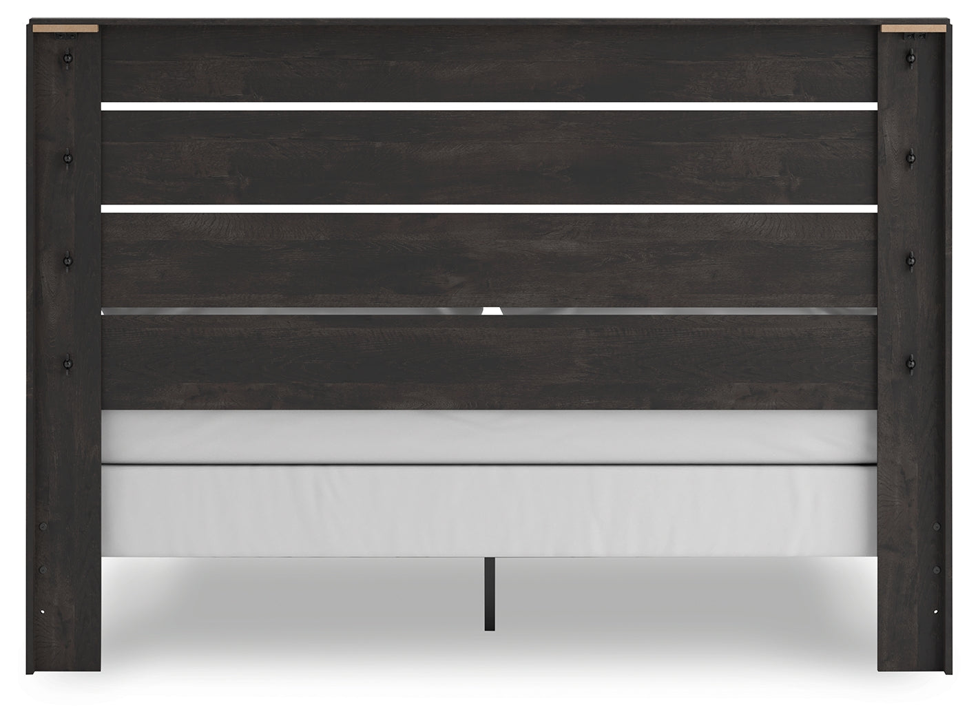 Hollivern Dark Gray King Panel Bed - side alternative angle