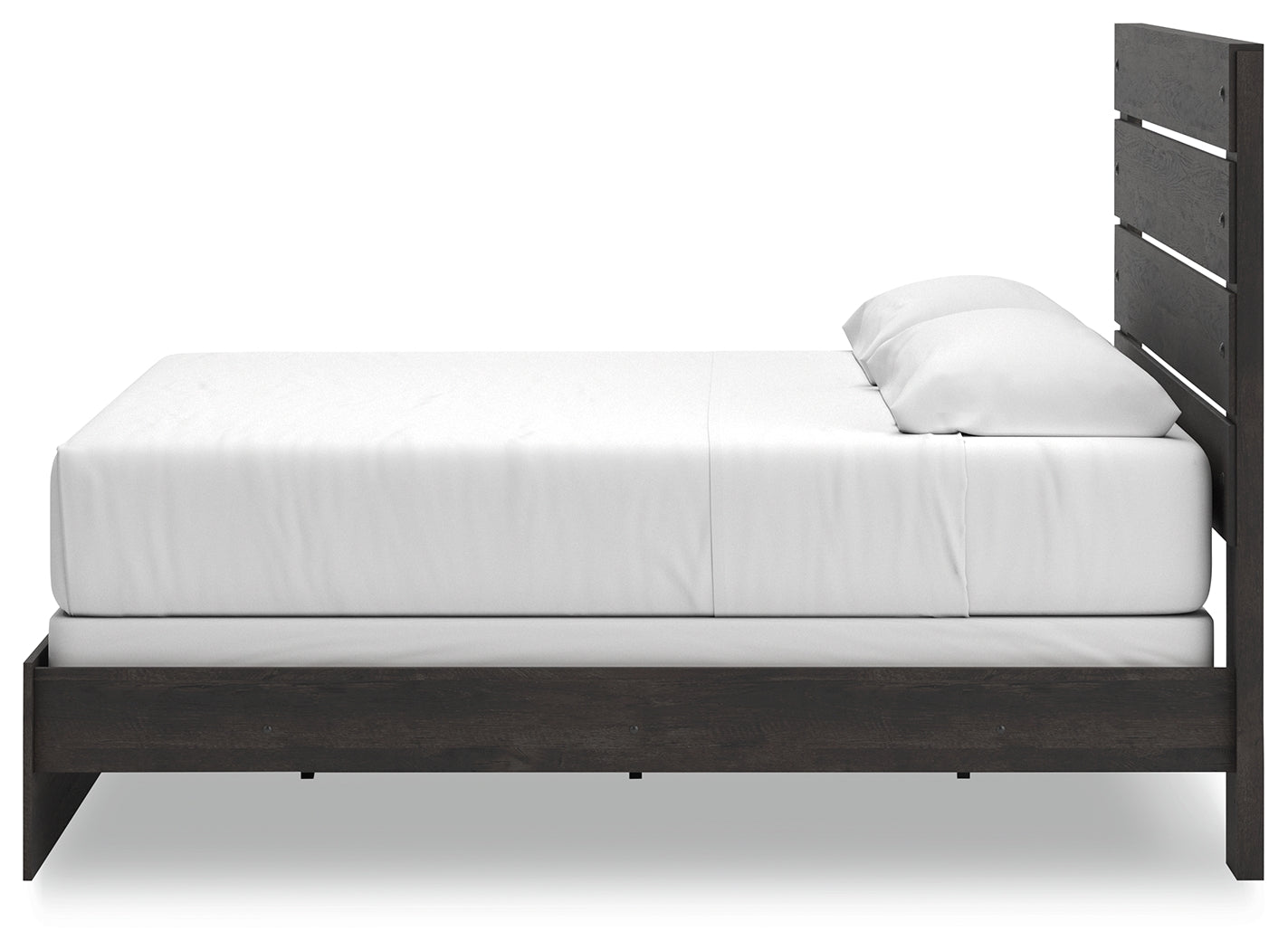 Hollivern Dark Gray King Panel Bed - headboard texture detail