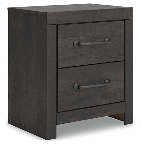 Hollivern Nightstand angle view showing drawers