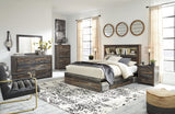 Drystan bed assembled in casual bedroom setting showing overall style