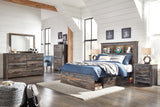 Drystan full bed footboard with storage drawers open