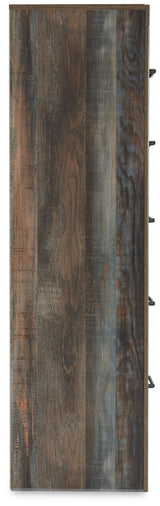 Drystan Chest of Drawers top-front view showing wood grain texture
