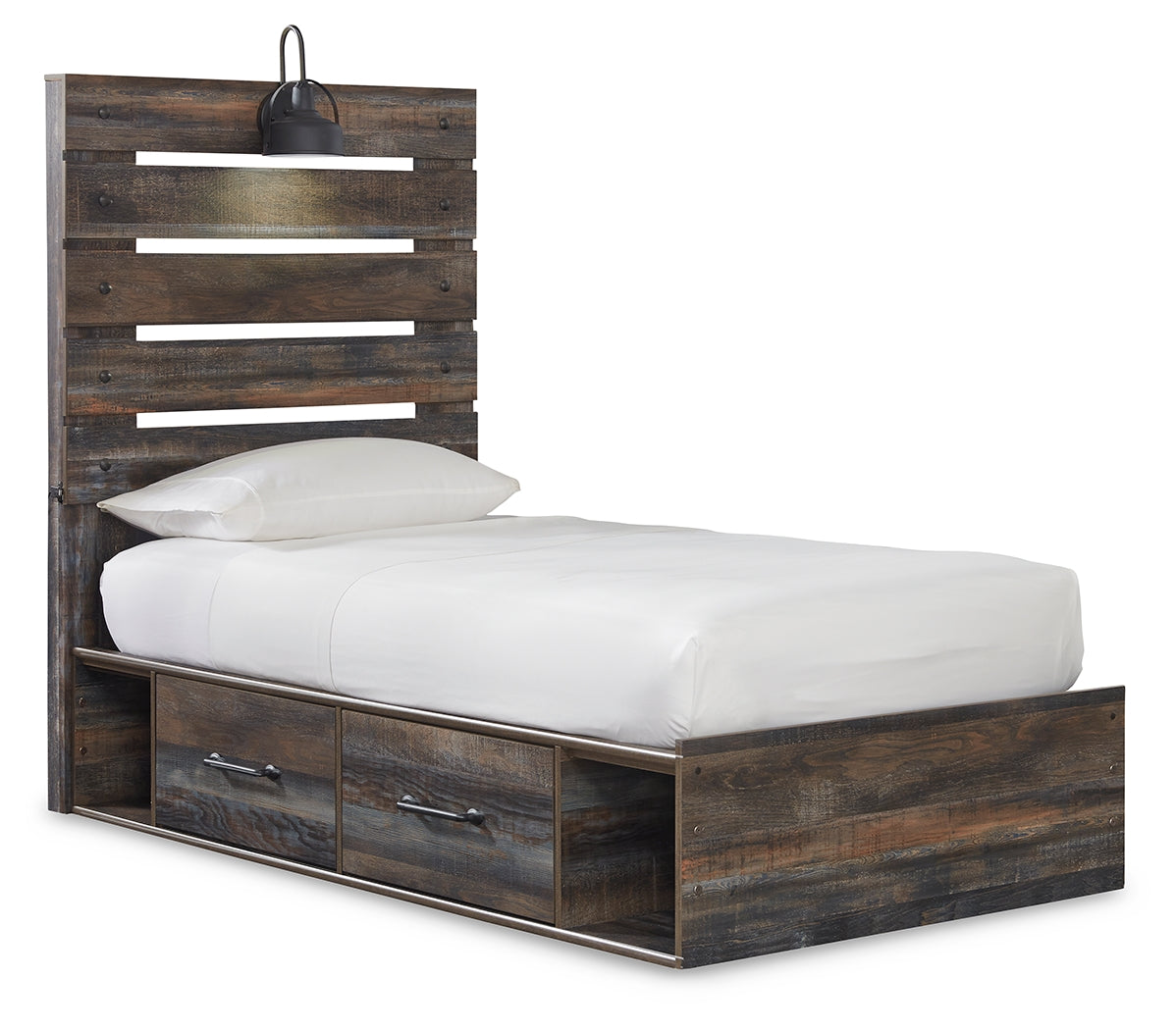 Drystan Twin Panel Bed head-on view