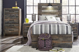 Drystan Twin Panel Bed showing LED sconce light
