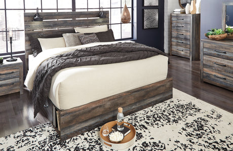 Drystan Multi King Panel Bed bedroom styling view