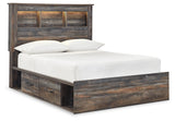 Drystan Multi Full Bookcase Bed With 4 Storage Drawers