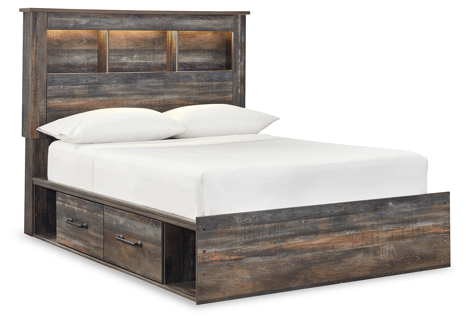 Drystan Multi Full Bookcase Bed With 4 Storage Drawers