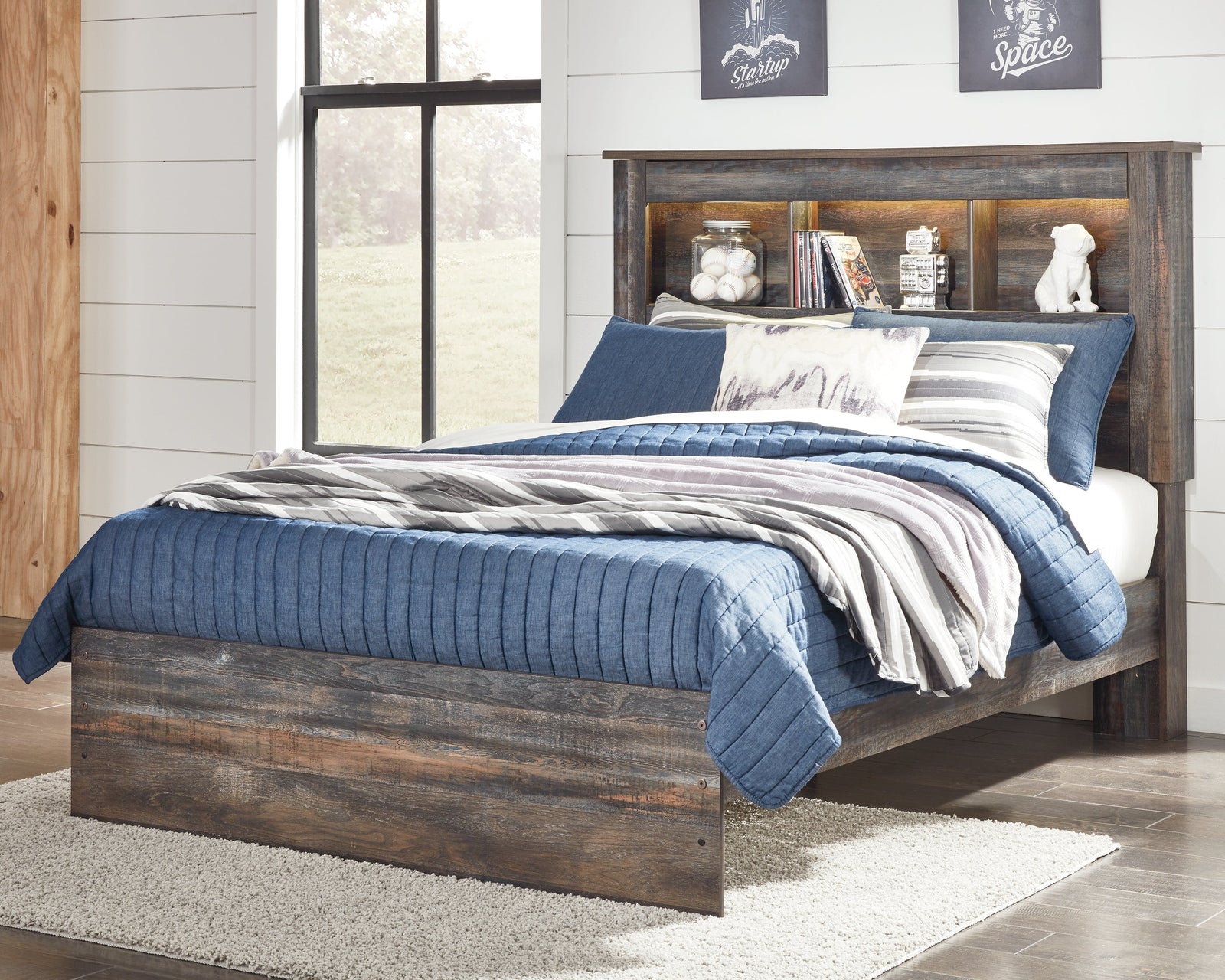 Drystan Multi Full Bookcase Bed