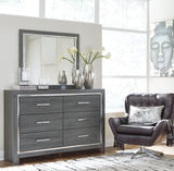 Lodanna dresser showing drawer detail and mirror