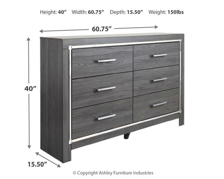 Lodanna Dresser dimensions diagram