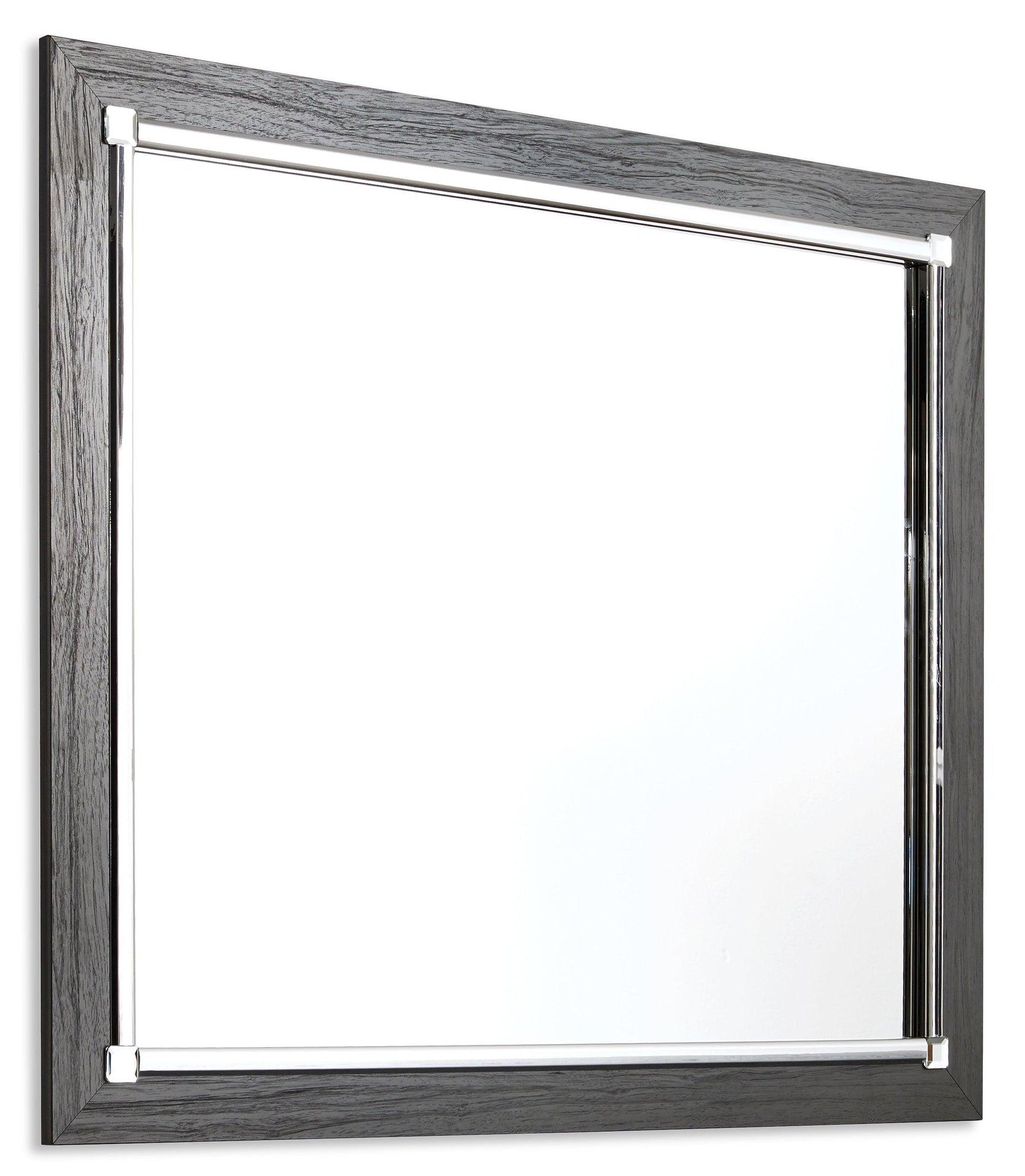 Front angle view of Lodanna dresser with mirror attached