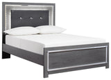 Lodanna Gray Full Panel Bed angled side view