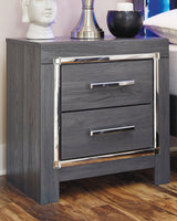 Lodanna Nightstand angled view with drawers open