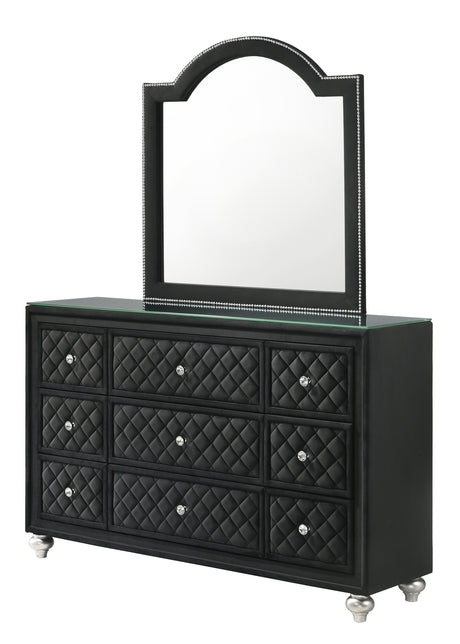 Cameo Nightstand with tempered glass top