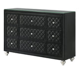 Tempered glass top reflecting light on Cameo Nightstand