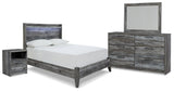 Baystorm Gray Panel Bedroom Set — 2-Drawer Footboard Storage